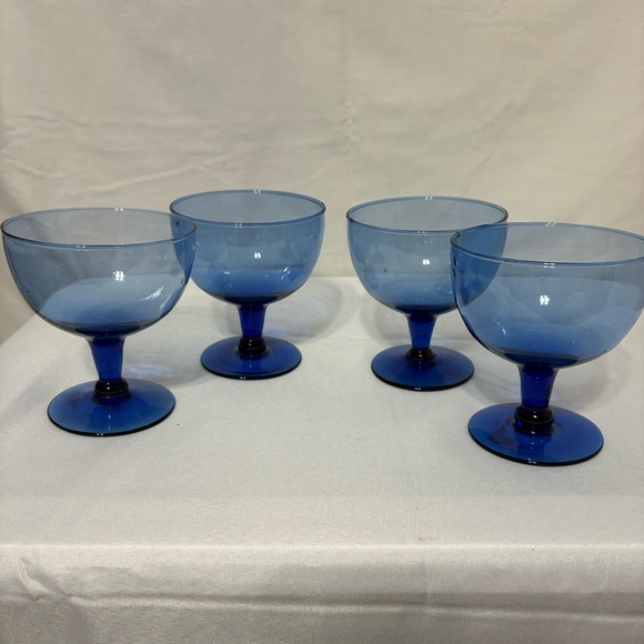 Other - vintage cobalt blue dessert glasses, parfait, sundae, or sherbet cups.